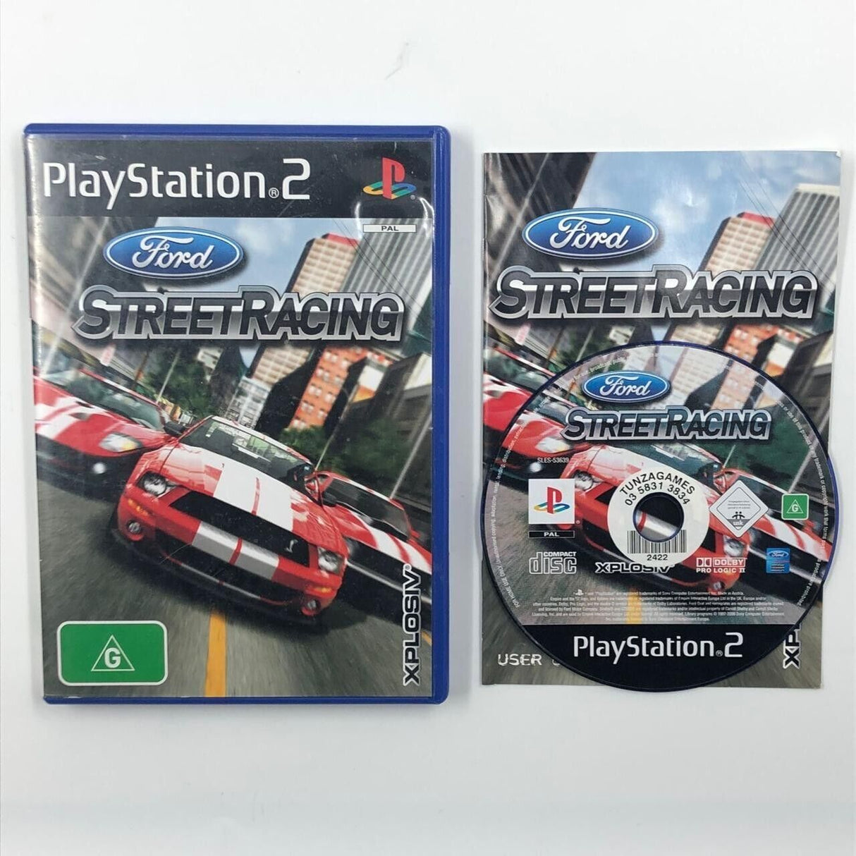 Ford Street Racing PS2 Playstation 2 Game + Manual PAL - Trippy Trades 