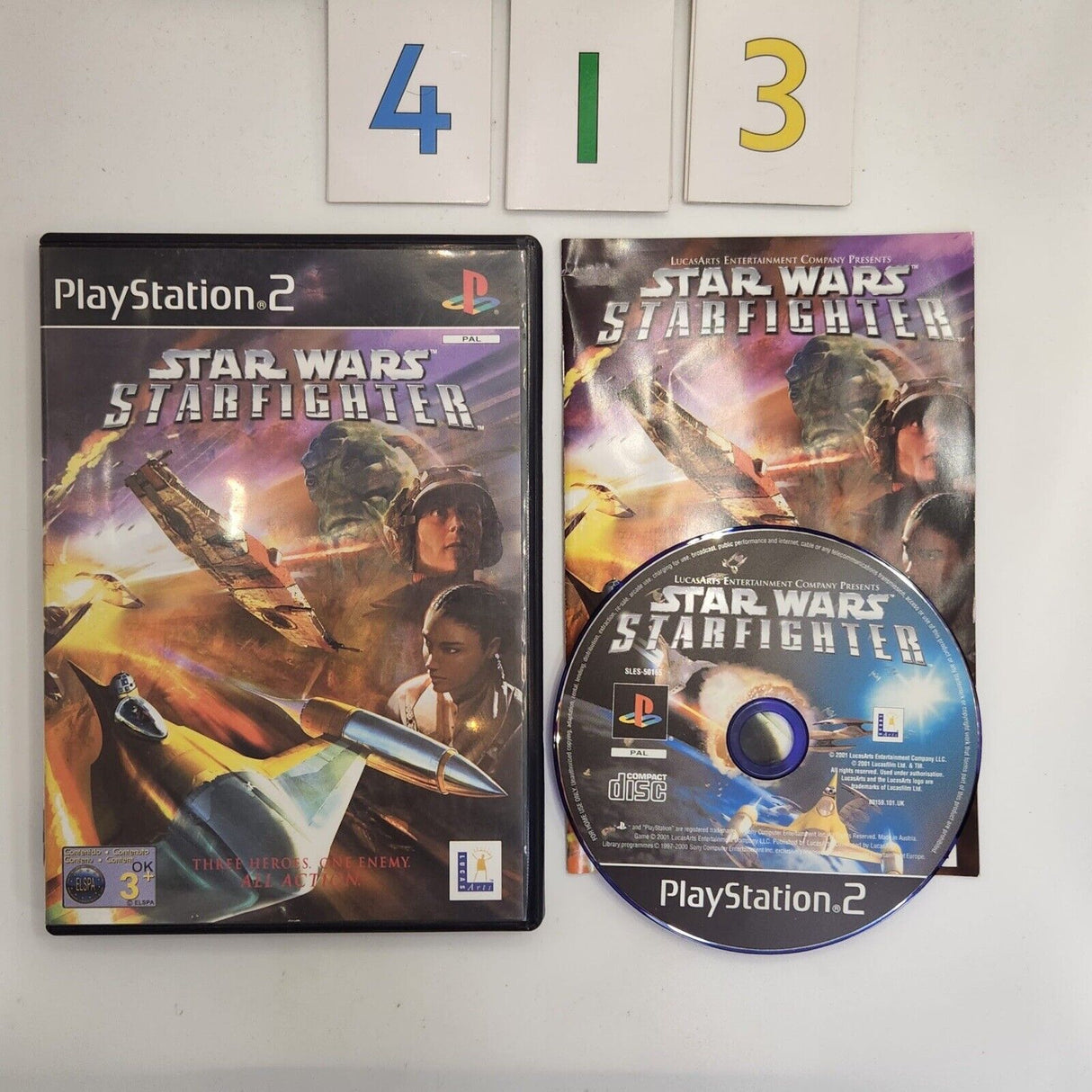 Star Wars Starfighter PS2 Playstation 2 Game + Manual PAL