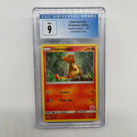 Charmander Pokemon Card 18/147 Burning Shadows Graded CGC 9 - Trippy Trades 