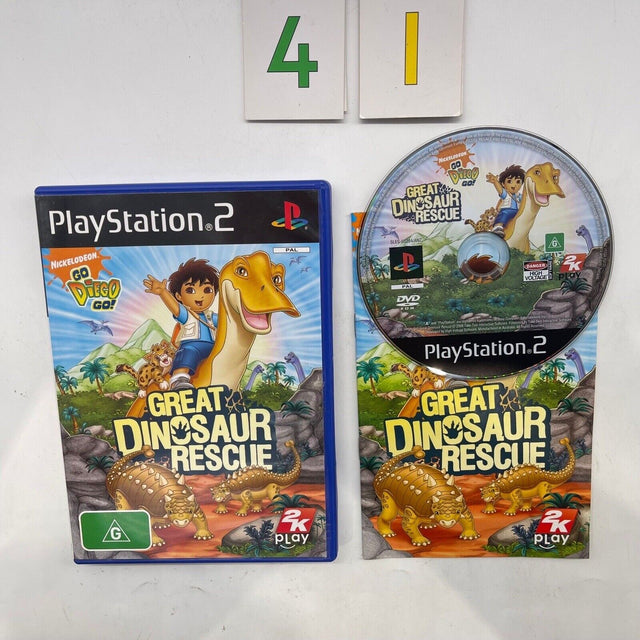 Go, Diego, Go! Great Dinosaur Rescue PS2 Playstation 2 Game + Manual PAL - Trippy Trades 