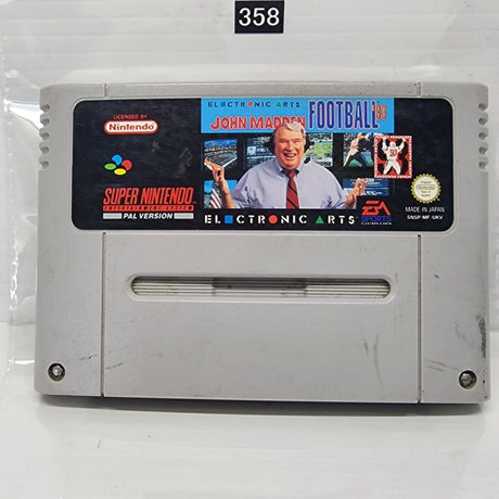 John Madden Football '93 Nintendo SNES Game Cartridge PAL - Trippy Trades 