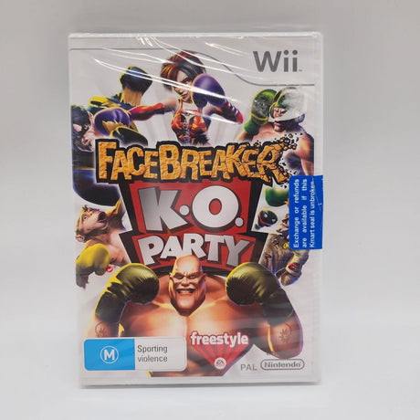 Facebreaker KO Party Nintendo Wii Game PAL Brand New SEALED - Trippy Trades 