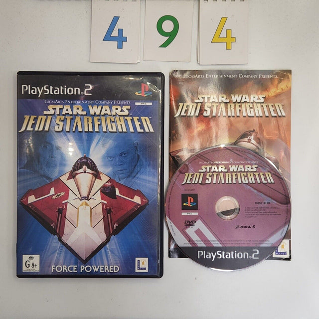 Star Wars Jedi Starfighter PS2 Playstation 2 Game + Manual PAL - Trippy Trades 