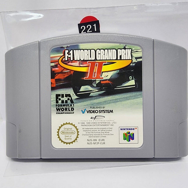 F-1 World Grand Prix II 2 Nintendo 64 N64 Game Cartridge PAL r221 - Trippy Trades 