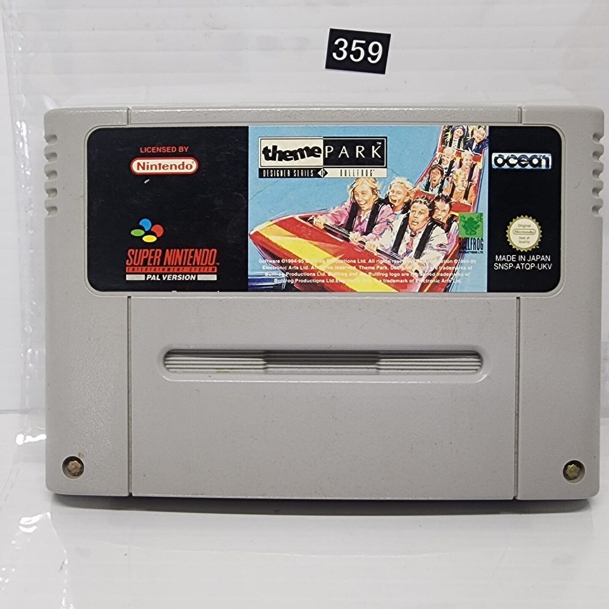 Theme Park Nintendo SNES Game Cartridge PAL - Trippy Trades 