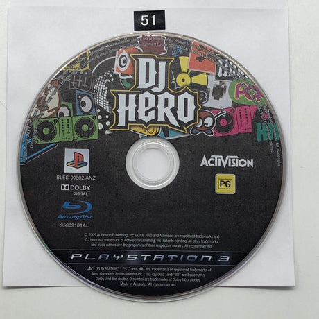 DJ Hero PS3 Playstation 3 Game Disc Only oz51 - Trippy Trades 