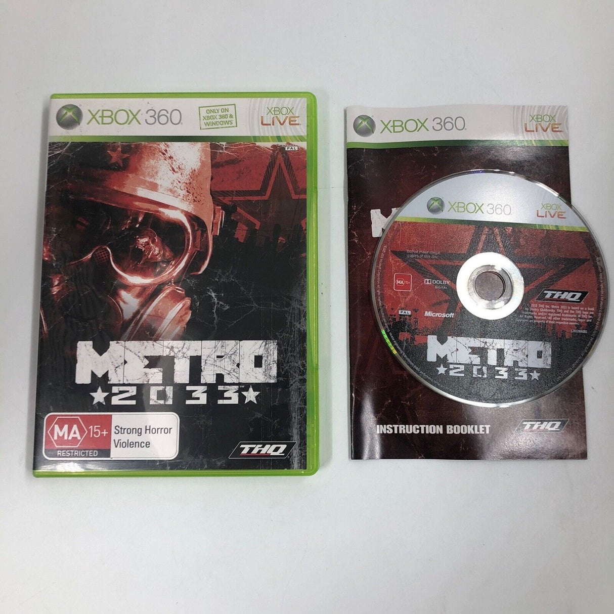 Metro 2033 Xbox 360 Game + Manual PAL
