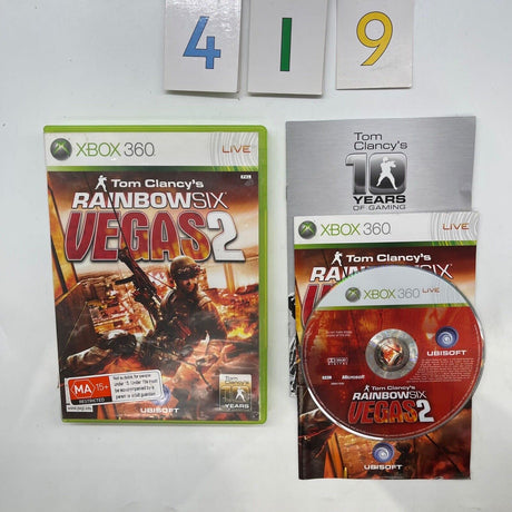 Tom Clancy’s Rainbow Six Vegas 2 II Xbox 360 Game + Manual PAL - Trippy Trades 