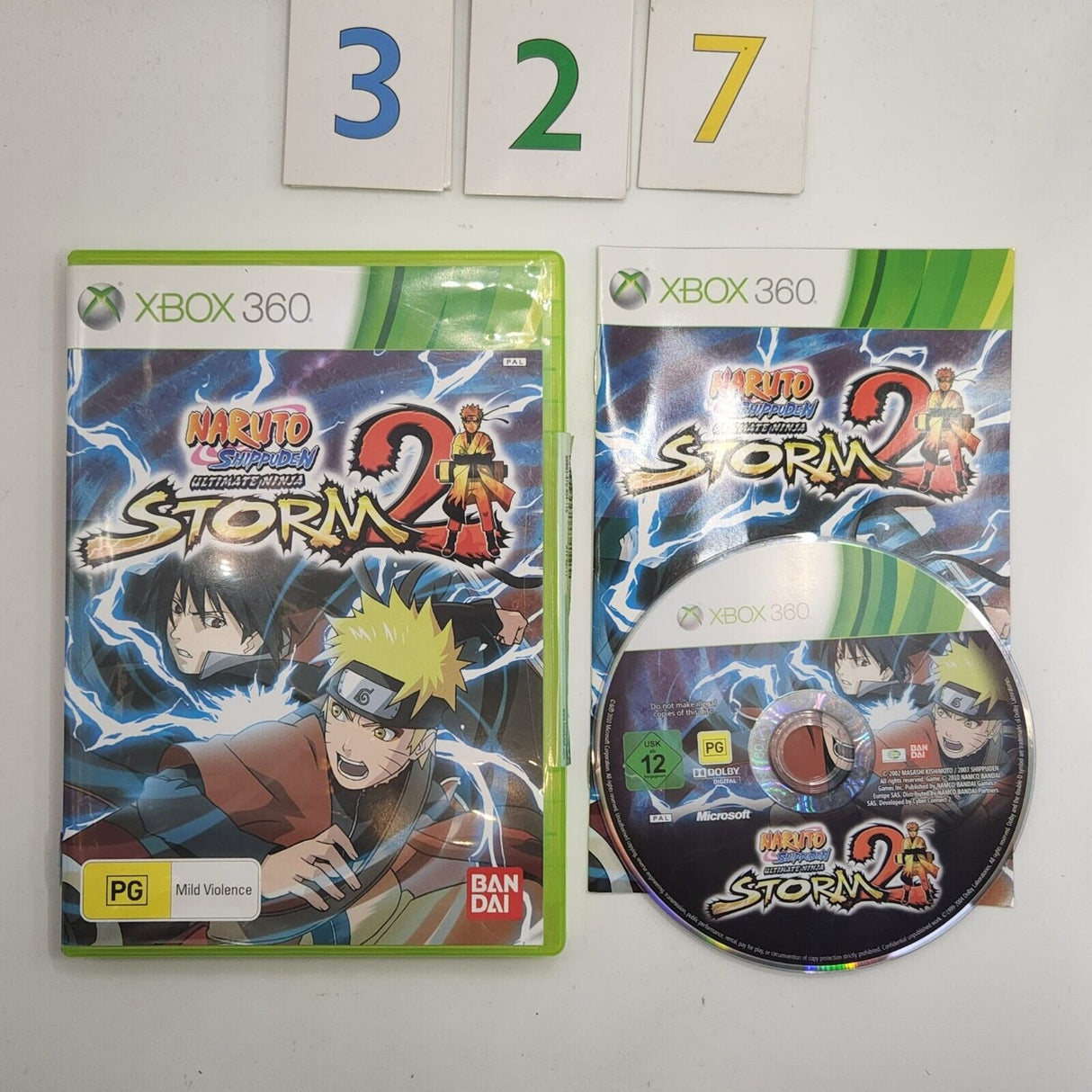 Naruto Shippuden Ultimate Ninja Storm 2 Xbox 360 Game + Manual PAL b327 - Trippy Trades 