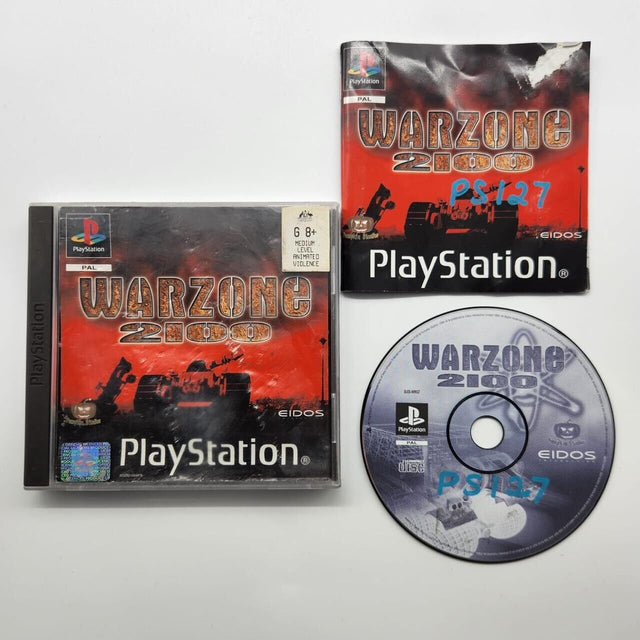 Warzone 2100 PS1 Playstation 1 Game + Manual PAL 25F4 - Trippy Trades 