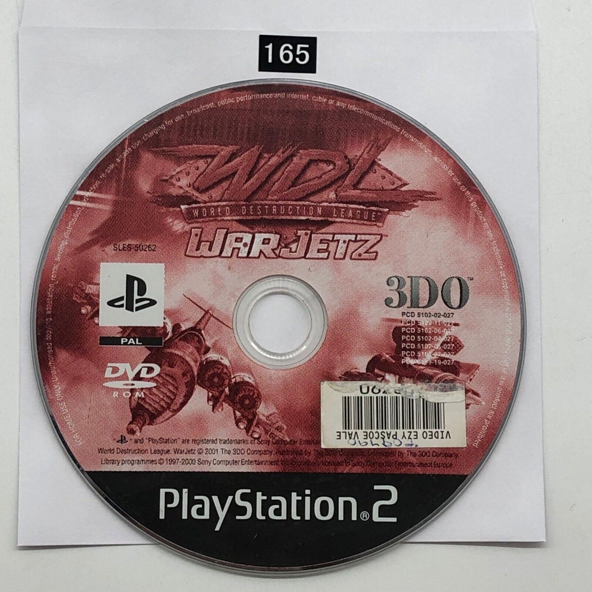 WDL World Destruction League War Jetz PS2 Playstation 2 Game Disc Only oz165