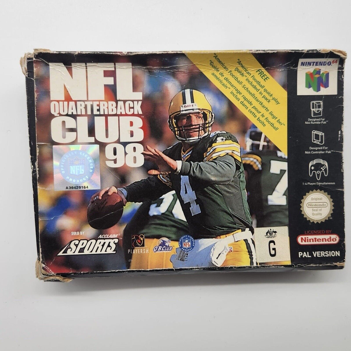 NFL Quarterback Club 98 Nintendo 64 N64 Game Boxed - Trippy Trades 