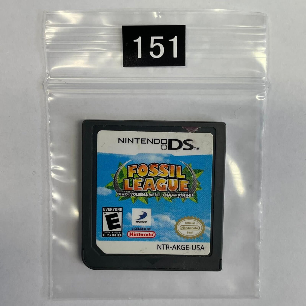 Fossil League Nintendo DS Game Cartridge