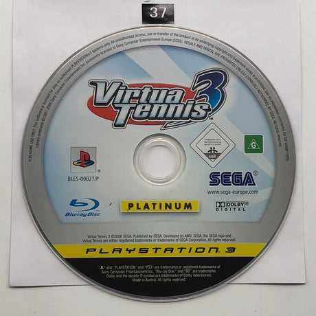 Virtua Tennis 3 III PS3 Playstation 3 Game Disc Only oz37 - Trippy Trades 