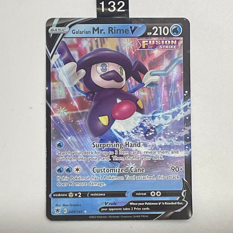 Galarian Mr. Rime V Pokemon Card 049/189 Astral Radiance - Trippy Trades 