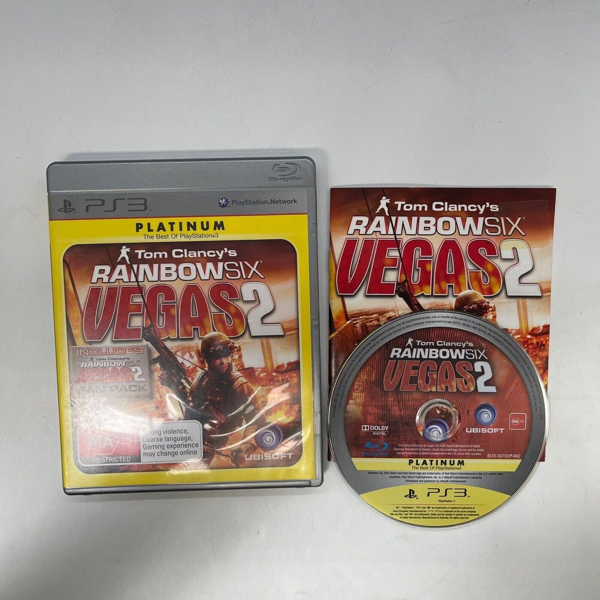 Tom Clancy's Rainbow Six Vegas 2 II PS3 Playstation 3 Game + Manual