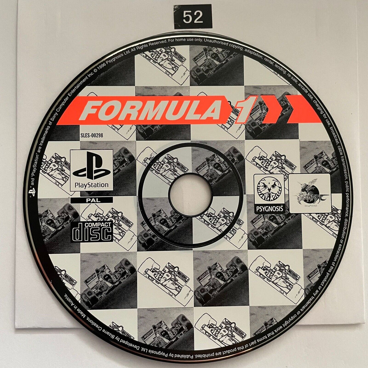 Formula 1 F1 PS1 Playstation 1 Game Disc Only - Trippy Trades 