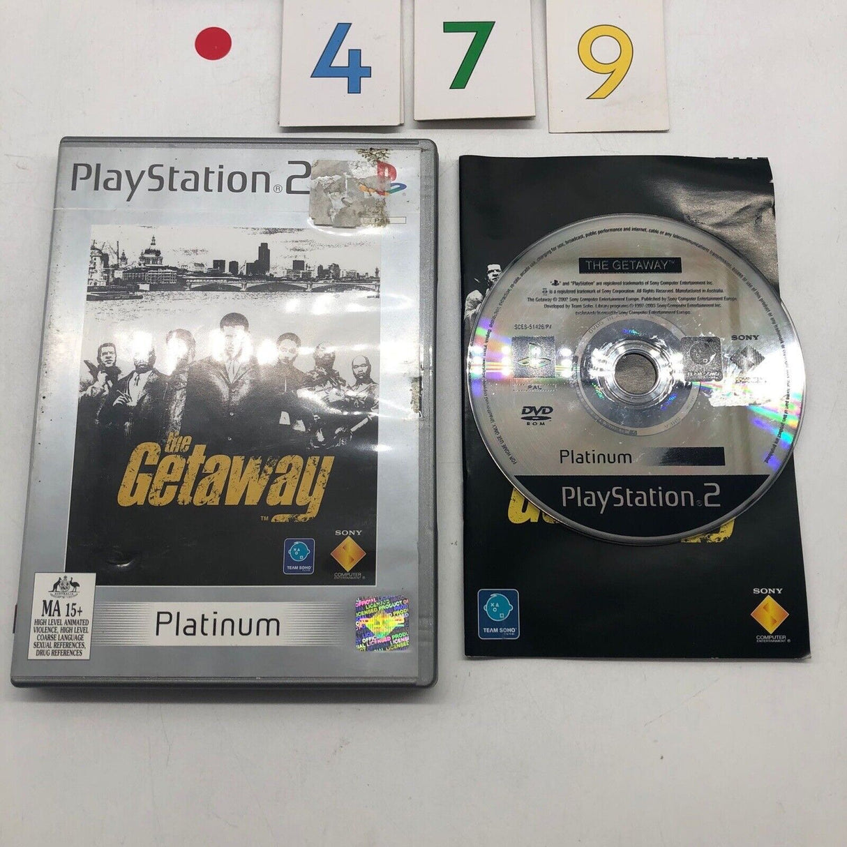 The Getaway PS2 Playstation 2 Game + Manual PAL
