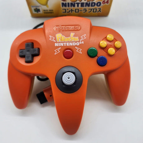 Nintendo 64 N64 Pikachu Orange Controller Boxed Japanese - Trippy Trades 