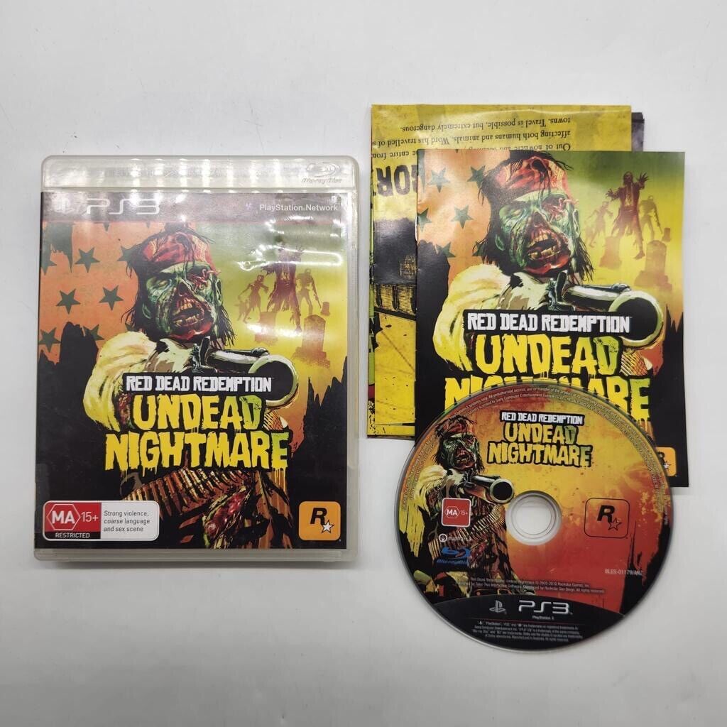 Red Dead Redemption Undead Nightmare PS3 Playstation 3 Game + Manual - Trippy Trades 