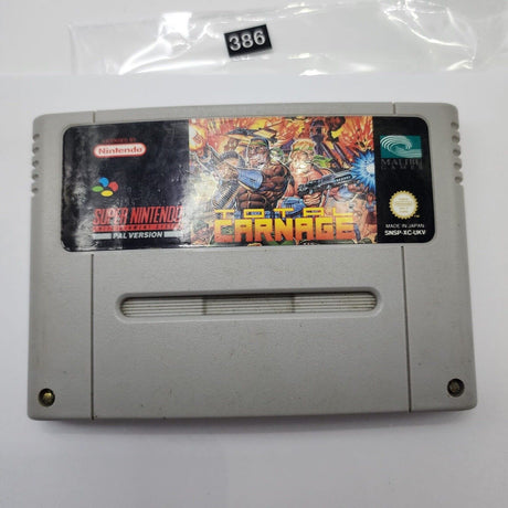 Total Carnage Super Nintendo SNES Game Cartridge PAL - Trippy Trades 