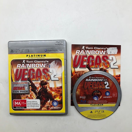 Tom Clancy's Rainbow Six Vegas 2 II PS3 Playstation 3 Game + Manual 18d3 - Trippy Trades 