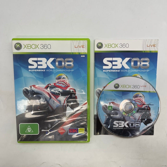 SBK 08 Xbox 360 Game + Manual PAL - Trippy Trades 