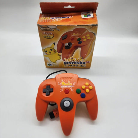 Nintendo 64 N64 Pikachu Orange Controller Boxed Japanese - Trippy Trades 