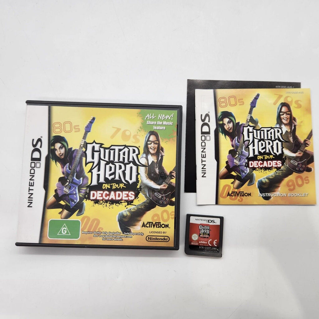 Guitar Hero on Tour Decades DS Game + Manual