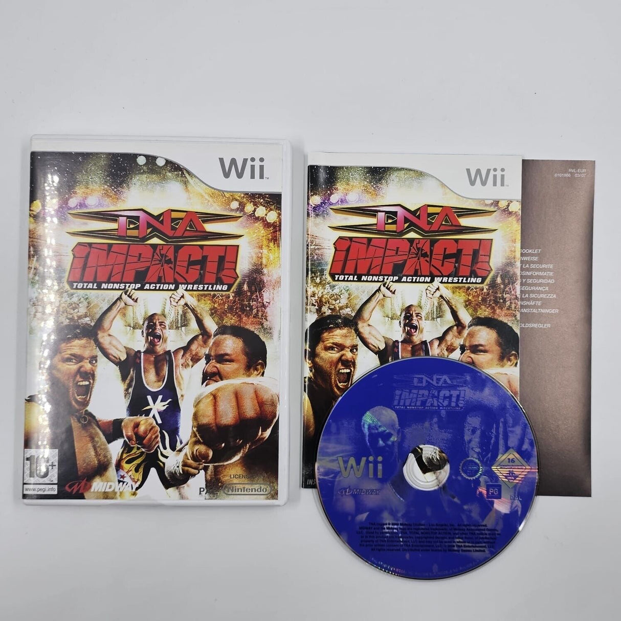 TNA Impact! Total Nonstop Action Nintendo Wii Game + Manual PAL