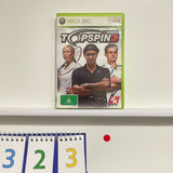 Top Spin 3 III Xbox 360 Game + Manual PAL r323 - Trippy Trades 