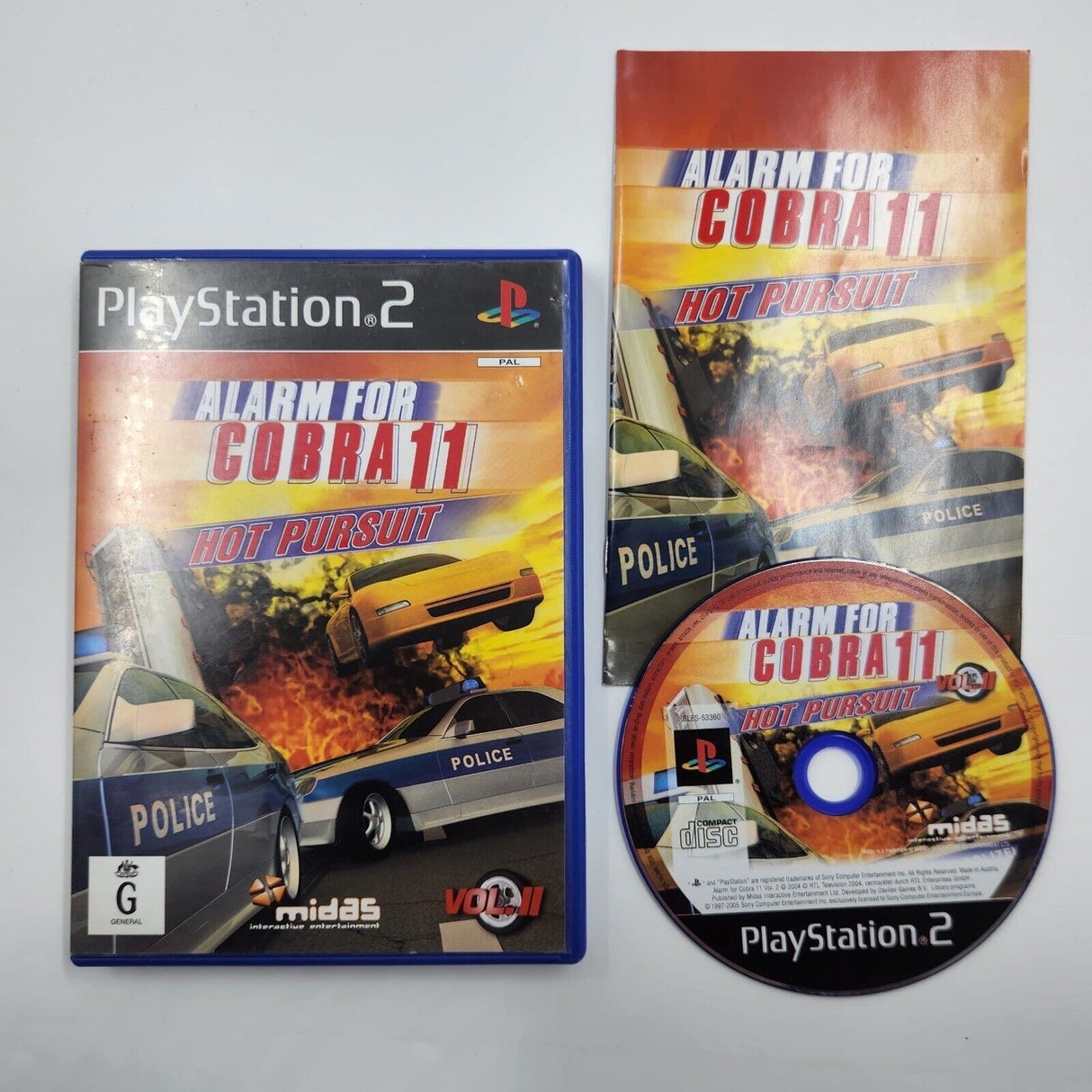 Alarm For Cobra 11 Hot Pursuit PS2 Playstation 2 Game + Manual PAL