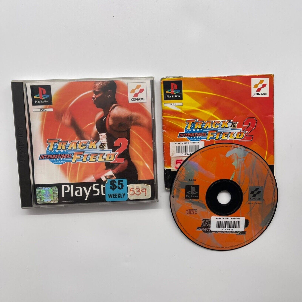 International Track & Field 2 PS1 Playstation 1 Game + Manual PAL 25F4 - Trippy Trades 