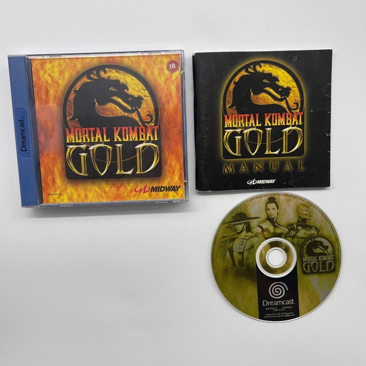 Mortal Kombat Gold Sega Dreamcast Game + Manual PAL 25F4 - Trippy Trades 