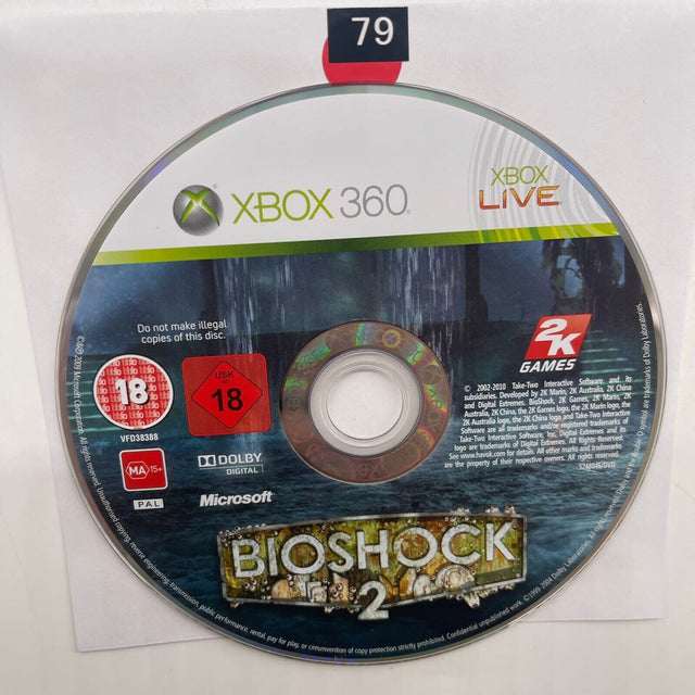 Bioshock 2 II Xbox 360 Game Disc Only - Trippy Trades 