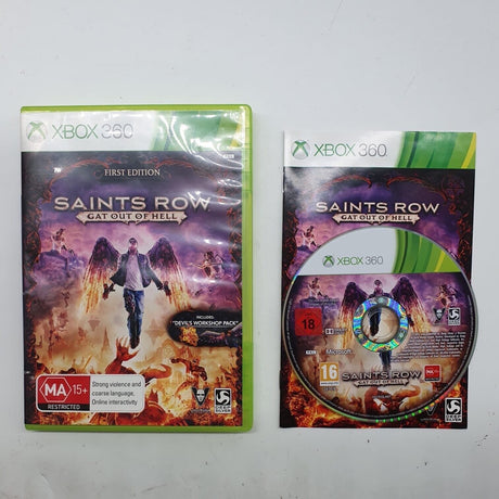 Saints Row Gat Out of Hell Xbox 360 Game + Manual PAL - Trippy Trades 