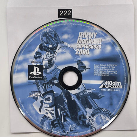 Jeremy McGrath Supercross 2000 PS1 Playstation 1 Game Disc Only - Trippy Trades 