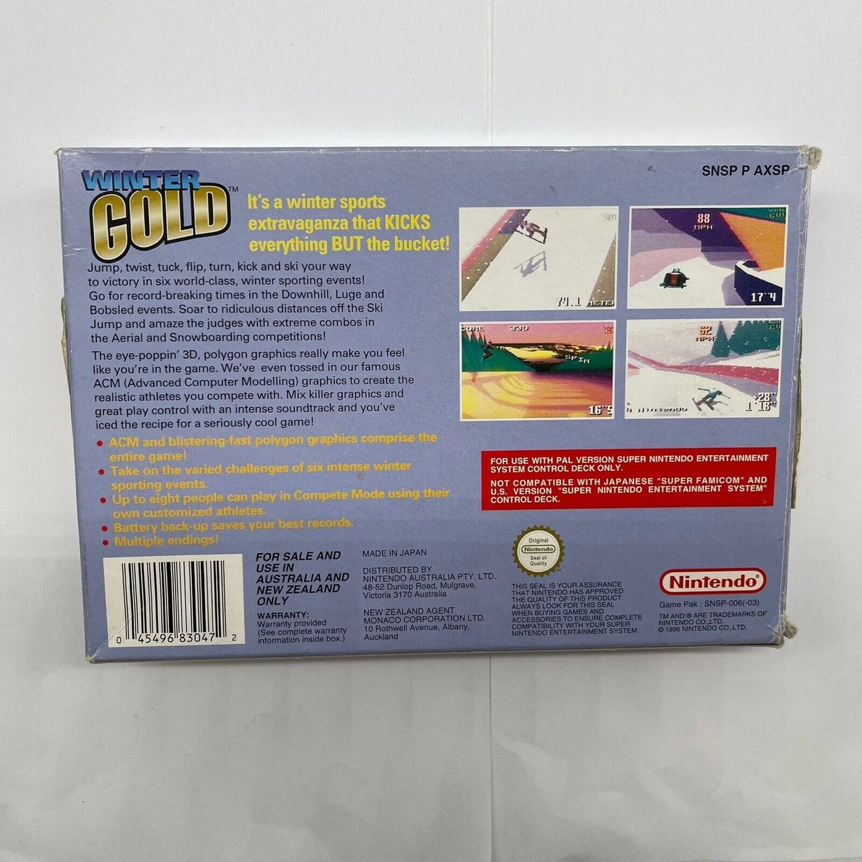 Winter Gold Nintendo SNES Game Boxed PAL - Trippy Trades 