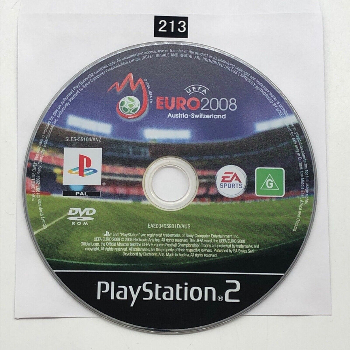 UEFA Euro 2008 PS2 PlayStation 2 Game Disc Only oz213 - Trippy Trades 