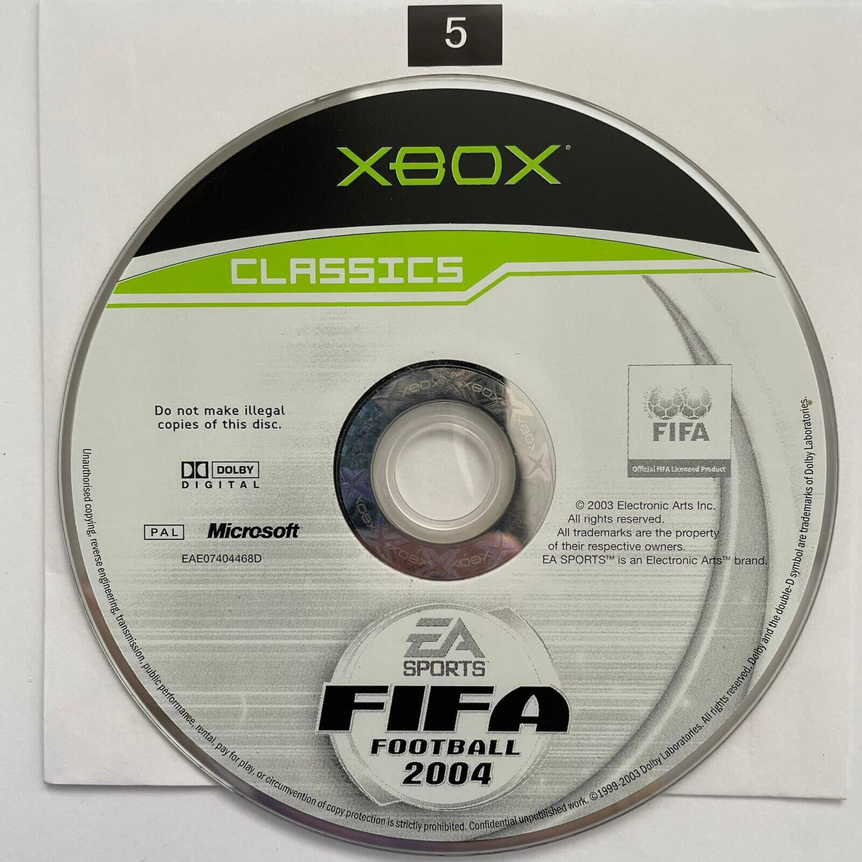 FIFA Football 04 2004 Xbox Original Game Disc Only - Trippy Trades 