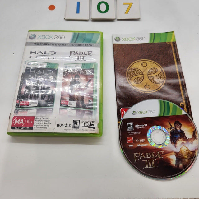 Halo Reach + Fable 3 III Xbox 360 Game + Manual PAL - Trippy Trades 