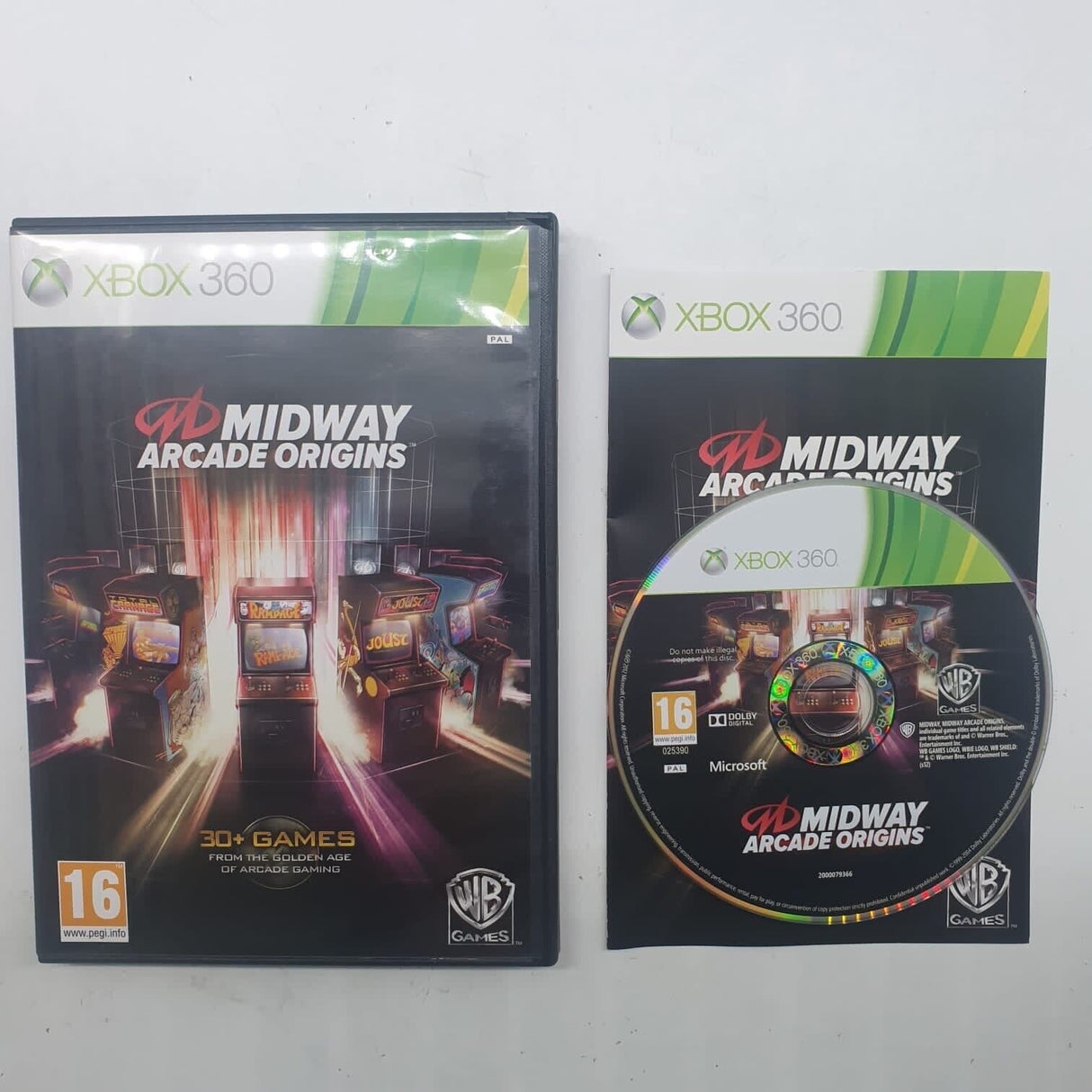 Midway Arcade Origins Xbox 360 Game + Manual PAL