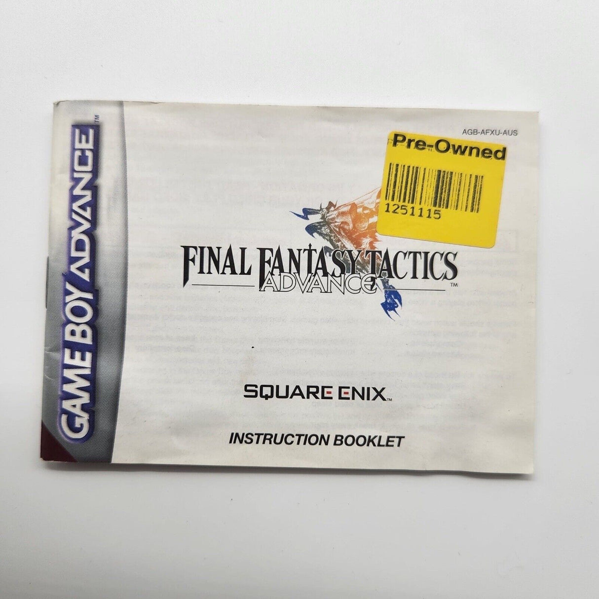 Final Fantasy Tactics Nintendo Gameboy Advance GBA Game Boxed Complete
