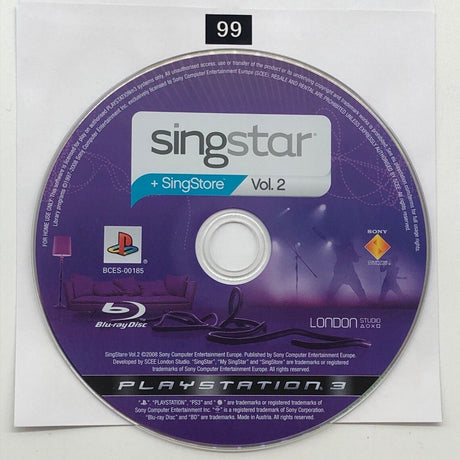 Singstar + SingStore Vol. 2 II PS3 Playstation 3 Game Disc Only oz99 - Trippy Trades 