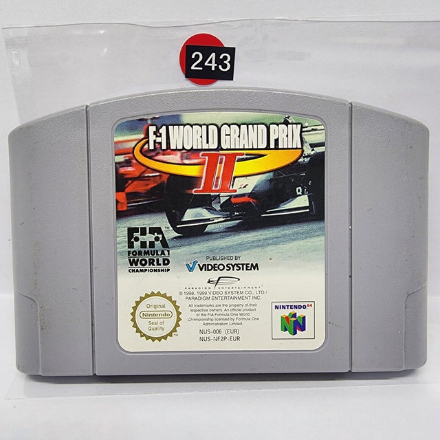 F-1 World Grand Prix II 2 Nintendo 64 N64 Game Cartridge PAL r243 - Trippy Trades 