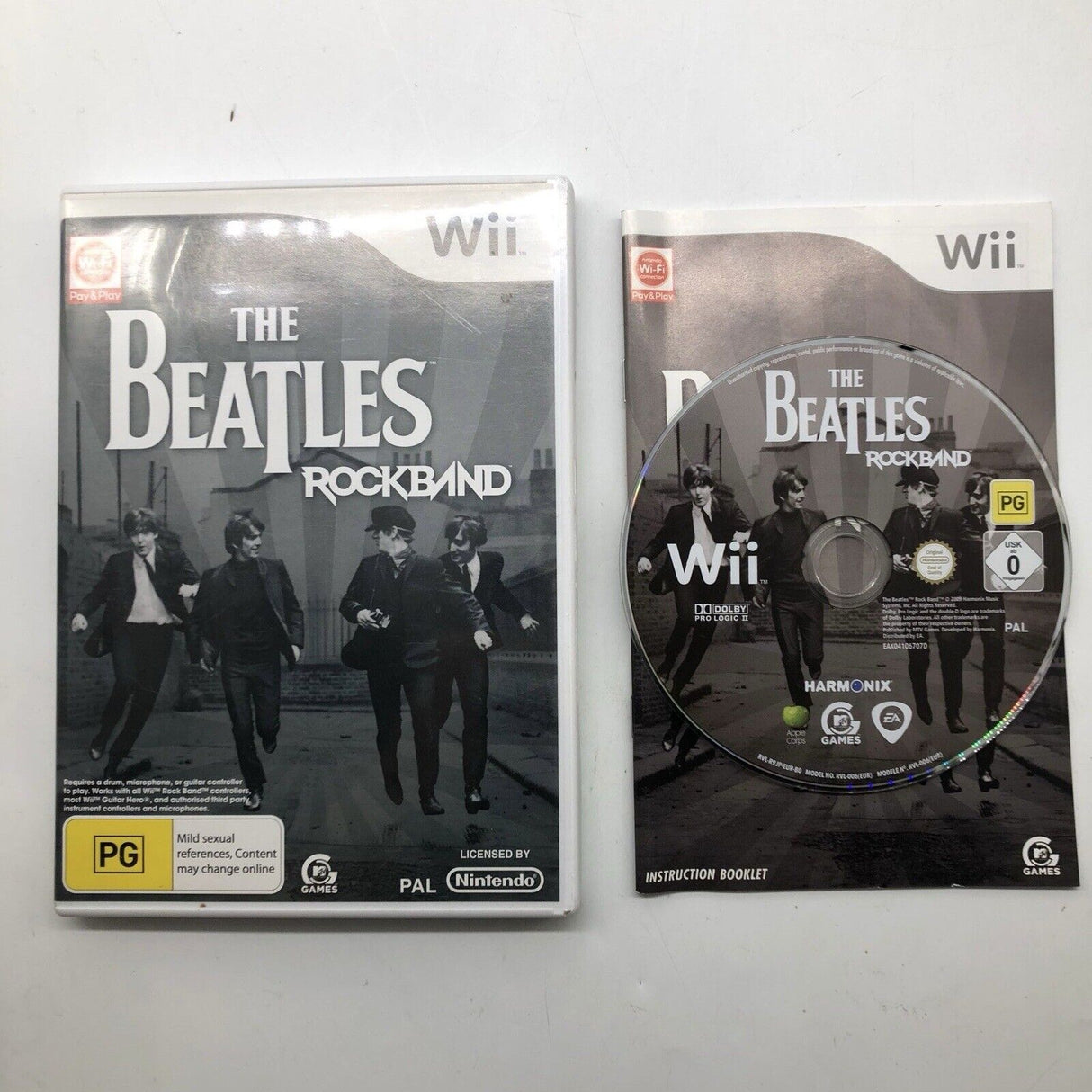 The Beatles Rockband Nintendo Wii Game + Manual PAL 28j4