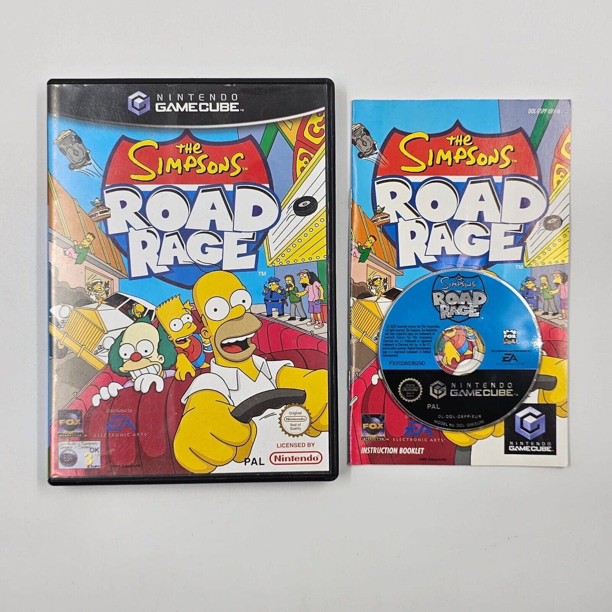 The Simpsons Road Rage Nintendo Gamecube Game + Manual PAL 25F4 - Trippy Trades 