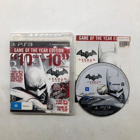 Batman Arkham City Game Of The Year PS3 Playstation 3 Game + Manual 18d3 - Trippy Trades 